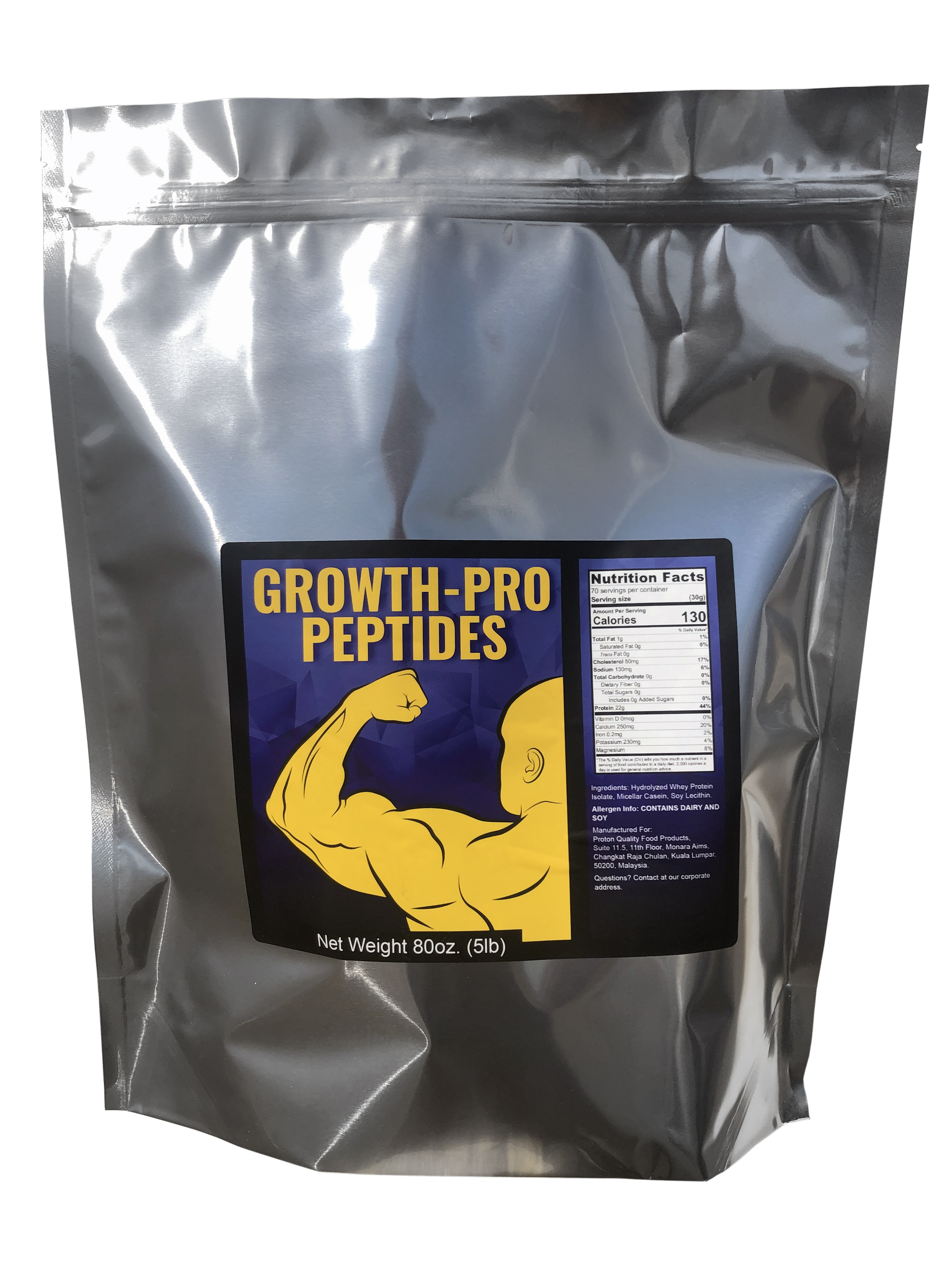 klistermærke Reproducere Aubergine Growth-Pro Peptides 5 lbs | Whey Casein Blend - Proteinfactory