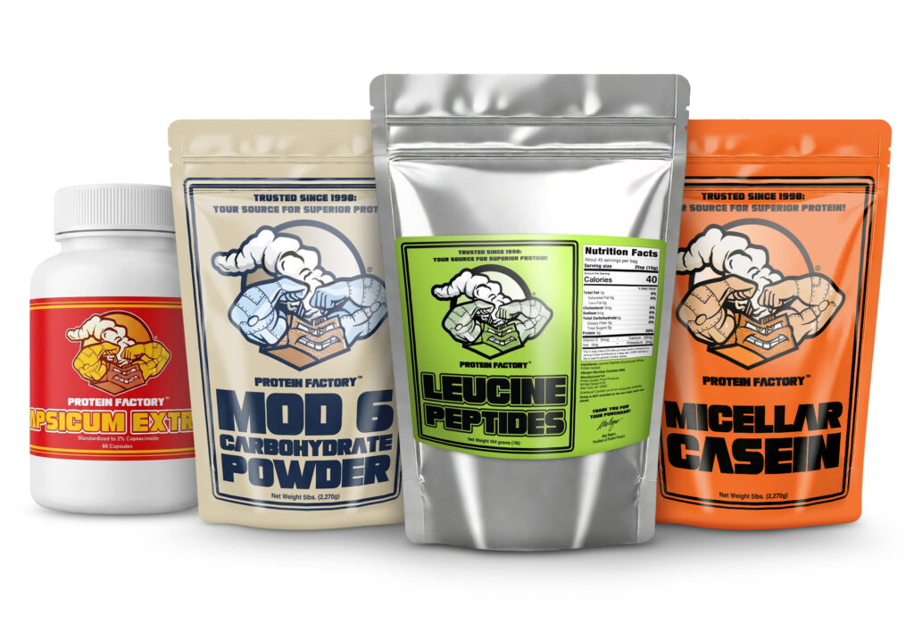 Cutting Stack – Casein, Leucine Peptides, Capsimax & MOD6 | ProteinFactory